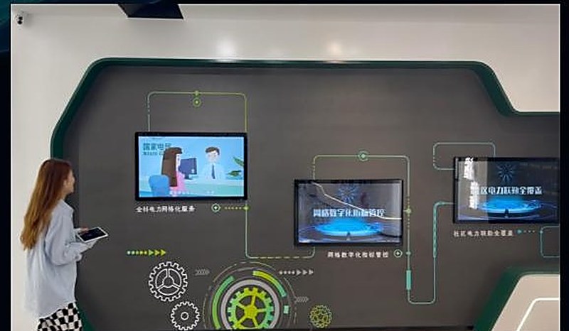 多屏互动展示 - 数据屏组 · 实时信息同屏